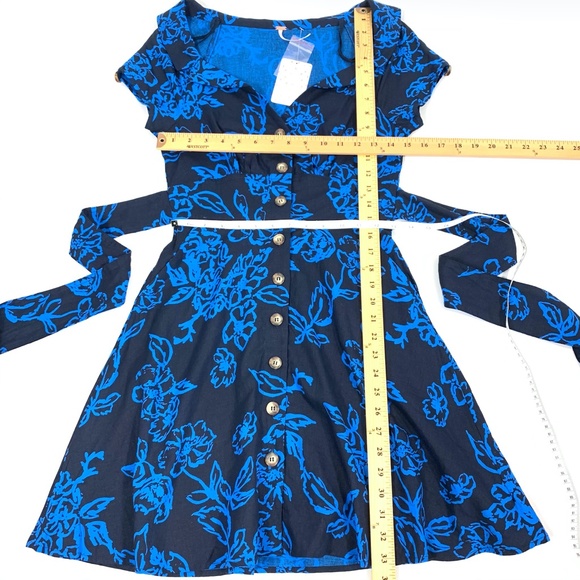 Free People Floral Belted Button-Down Mini Dress - Picture 12 of 12
